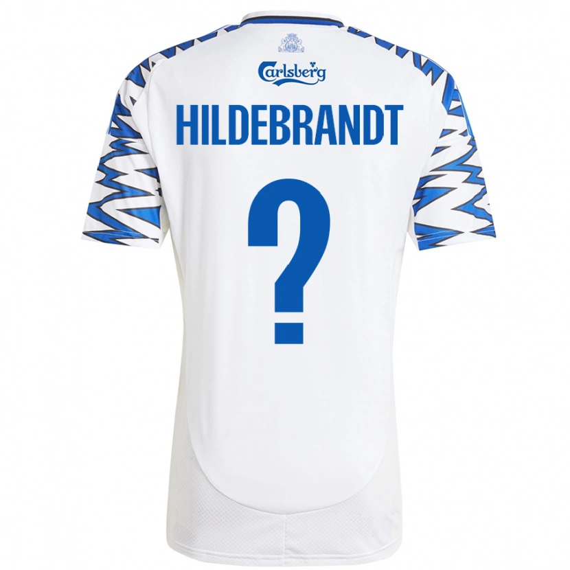 Danxen Kinderen Sylvester Hildebrandt #0 Wit Hemelsblauw Thuisshirt Thuistenue 2024/25 T-Shirt