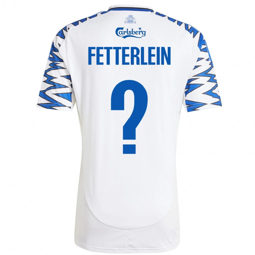 Danxen Kinderen Sean Fetterlein #0 Wit Hemelsblauw Thuisshirt Thuistenue 2024/25 T-Shirt