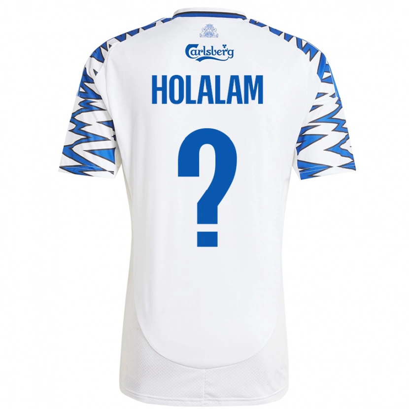 Danxen Kinderen Ishaq Holalam #0 Wit Hemelsblauw Thuisshirt Thuistenue 2024/25 T-Shirt