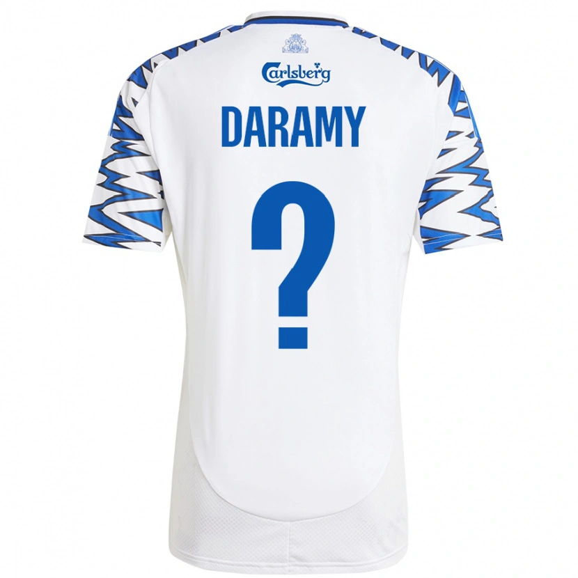 Danxen Kinderen Abdul Daramy #0 Wit Hemelsblauw Thuisshirt Thuistenue 2024/25 T-Shirt