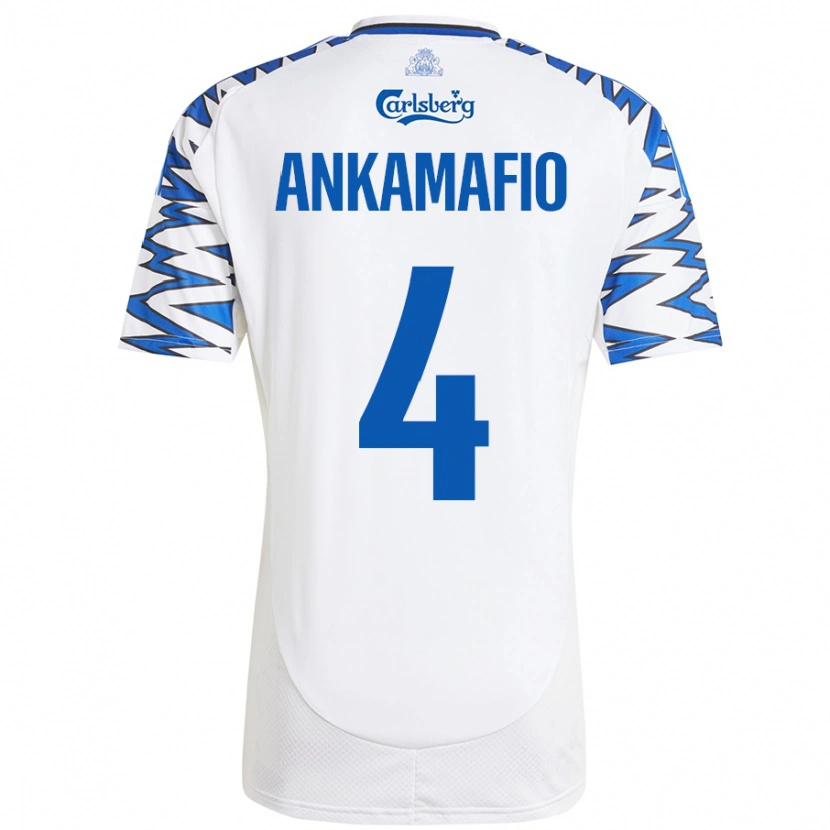 Danxen Kinderen Graham Ankamafio #4 Wit Hemelsblauw Thuisshirt Thuistenue 2024/25 T-Shirt