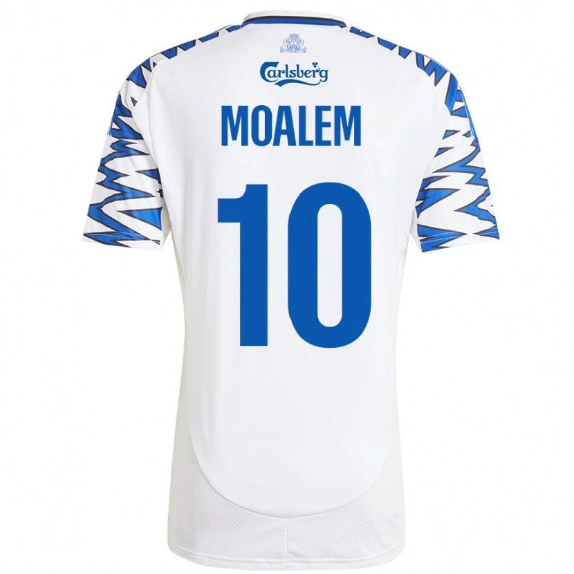 Danxen Kinderen Jonathan Moalem #10 Wit Hemelsblauw Thuisshirt Thuistenue 2024/25 T-Shirt