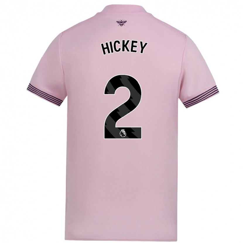 Danxen Kinderen Aaron Hickey #2 Roze Uitshirt Uittenue 2024/25 T-Shirt