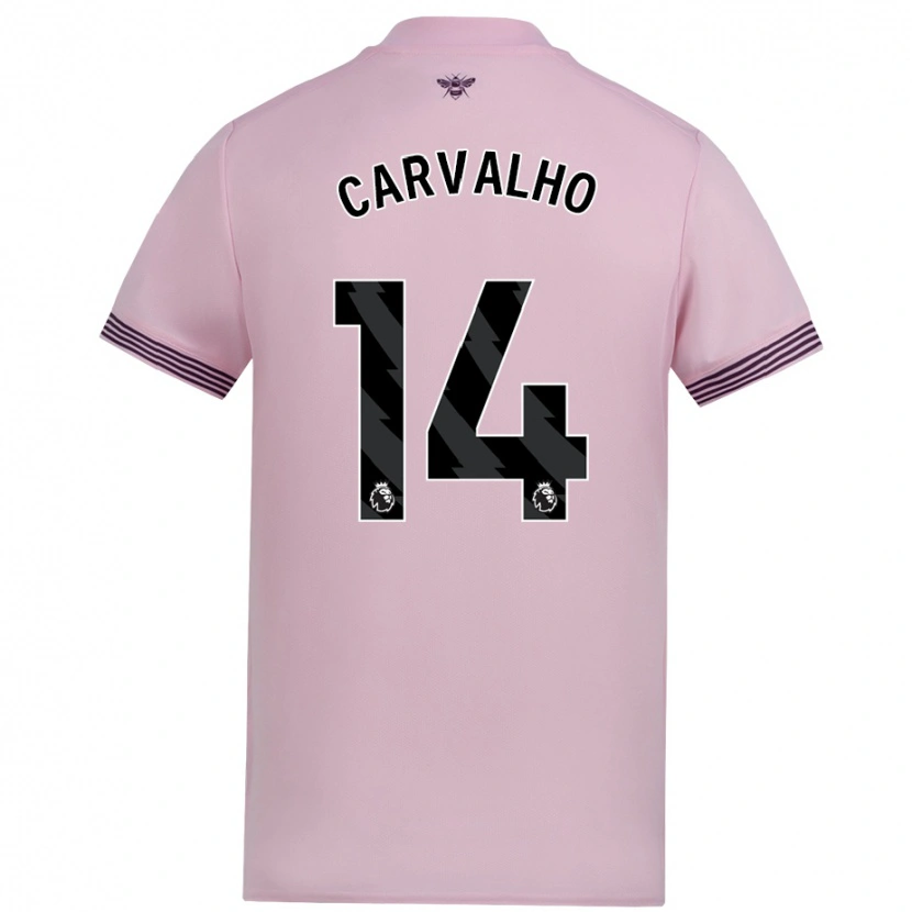 Danxen Kinderen Fábio Carvalho #14 Roze Uitshirt Uittenue 2024/25 T-Shirt