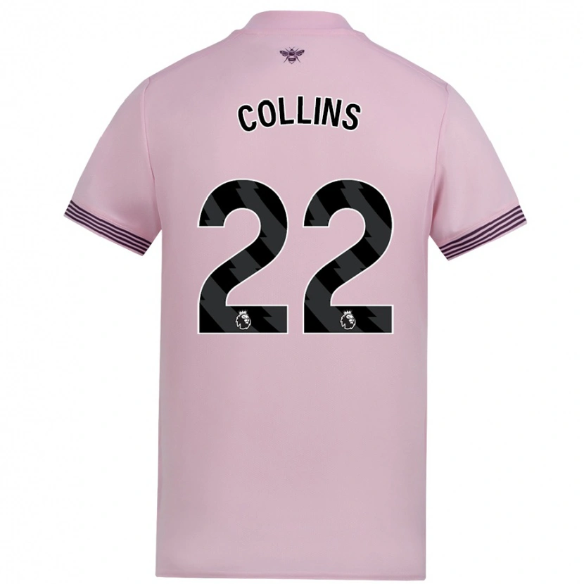 Danxen Kinderen Nathan Collins #22 Roze Uitshirt Uittenue 2024/25 T-Shirt