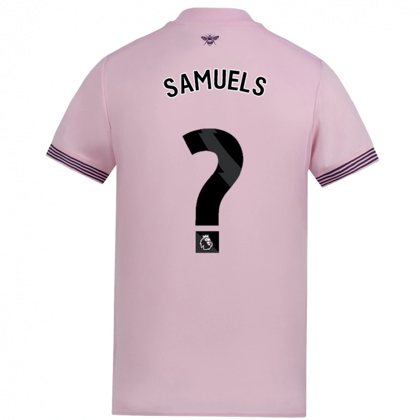 Danxen Kinderen Kerron Samuels #0 Roze Uitshirt Uittenue 2024/25 T-Shirt