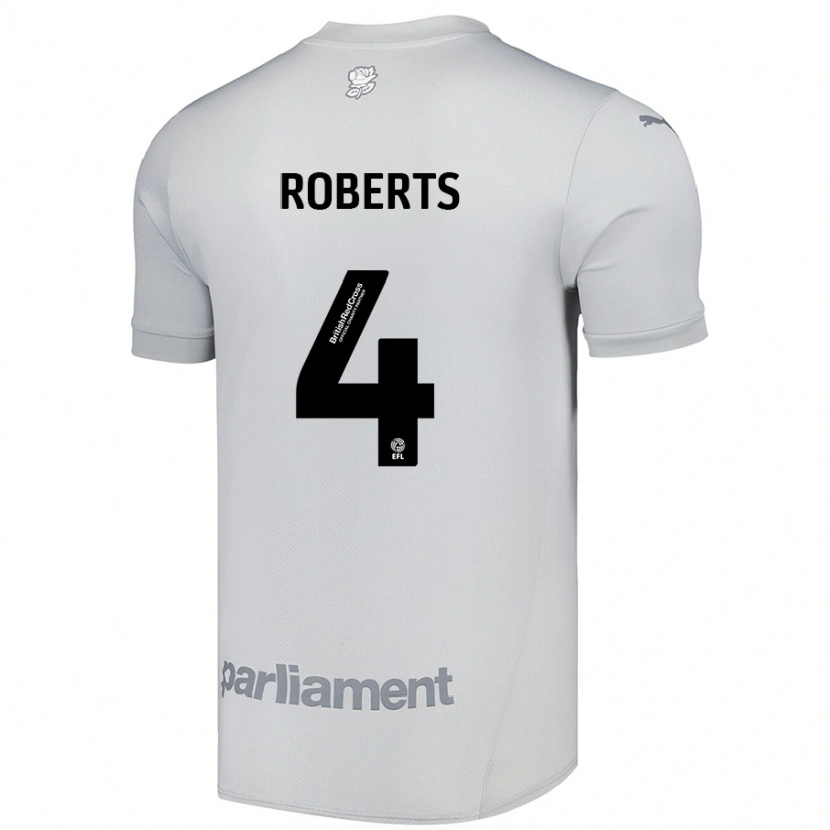 Danxen Kinderen Marc Roberts #4 Zilvergrijs Uitshirt Uittenue 2024/25 T-Shirt