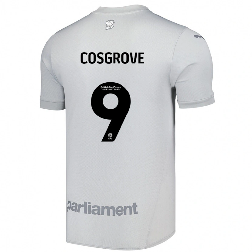 Danxen Kinderen Sam Cosgrove #9 Zilvergrijs Uitshirt Uittenue 2024/25 T-Shirt