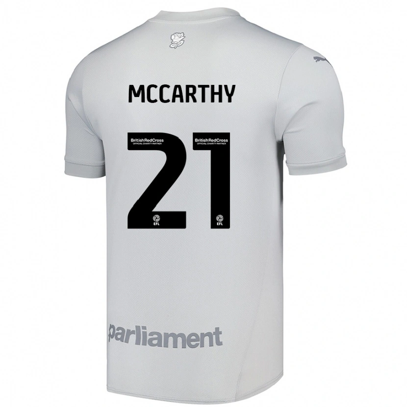 Danxen Kinderen Conor Mccarthy #21 Zilvergrijs Uitshirt Uittenue 2024/25 T-Shirt