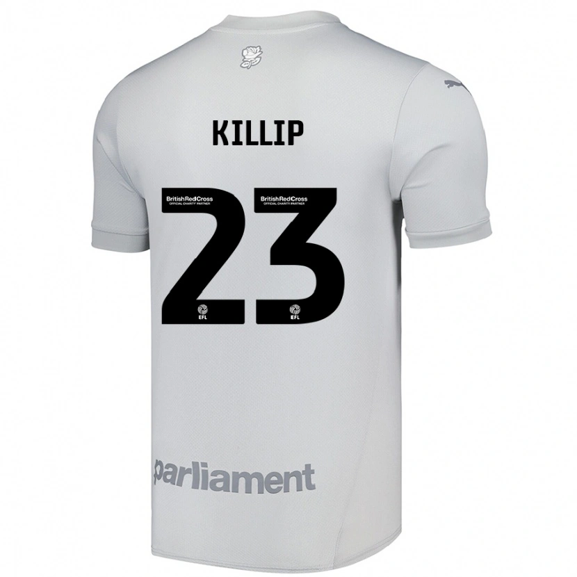 Danxen Kinderen Ben Killip #23 Zilvergrijs Uitshirt Uittenue 2024/25 T-Shirt