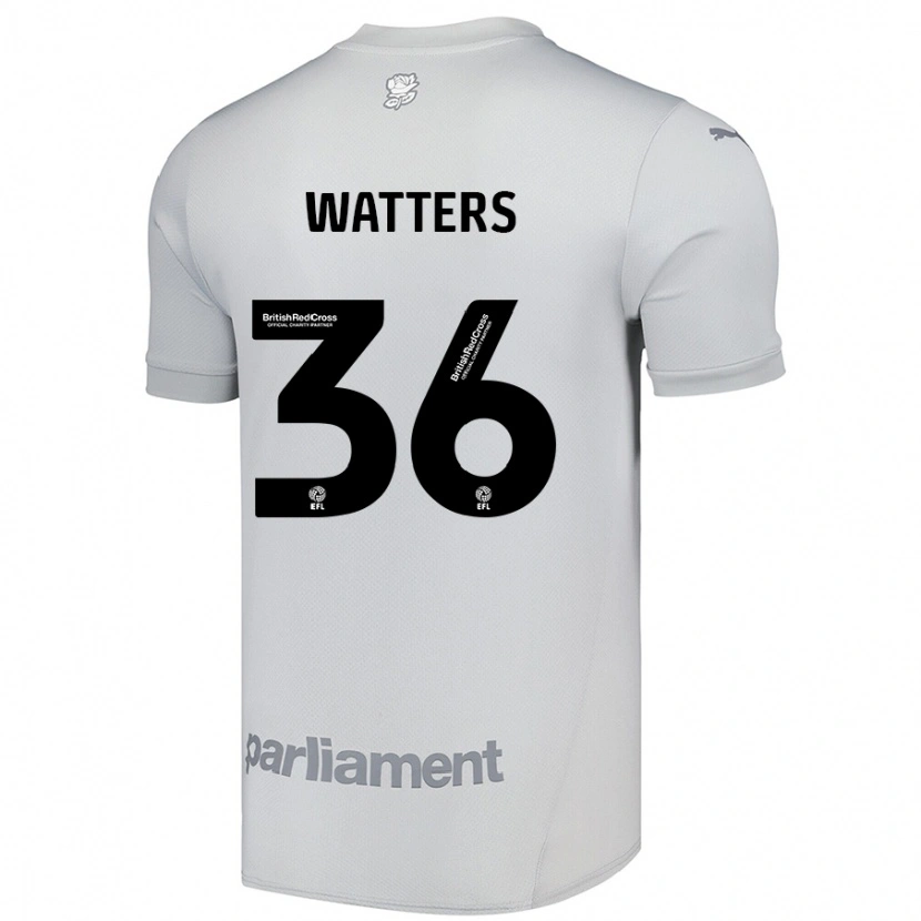 Danxen Kinderen Max Watters #36 Zilvergrijs Uitshirt Uittenue 2024/25 T-Shirt