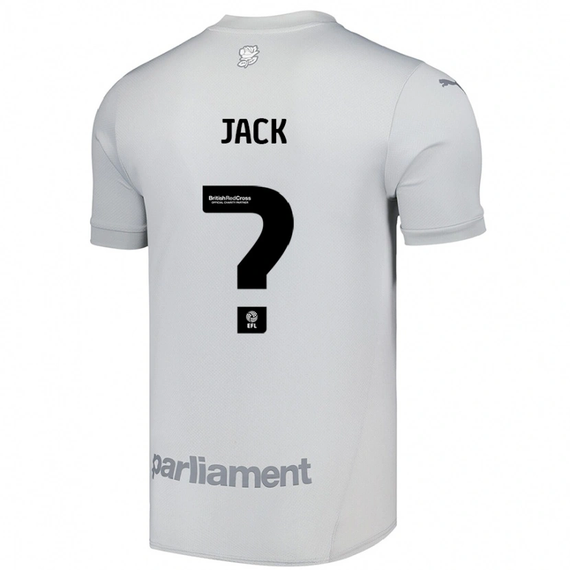 Danxen Kinderen Jack Woodcock #0 Zilvergrijs Uitshirt Uittenue 2024/25 T-Shirt