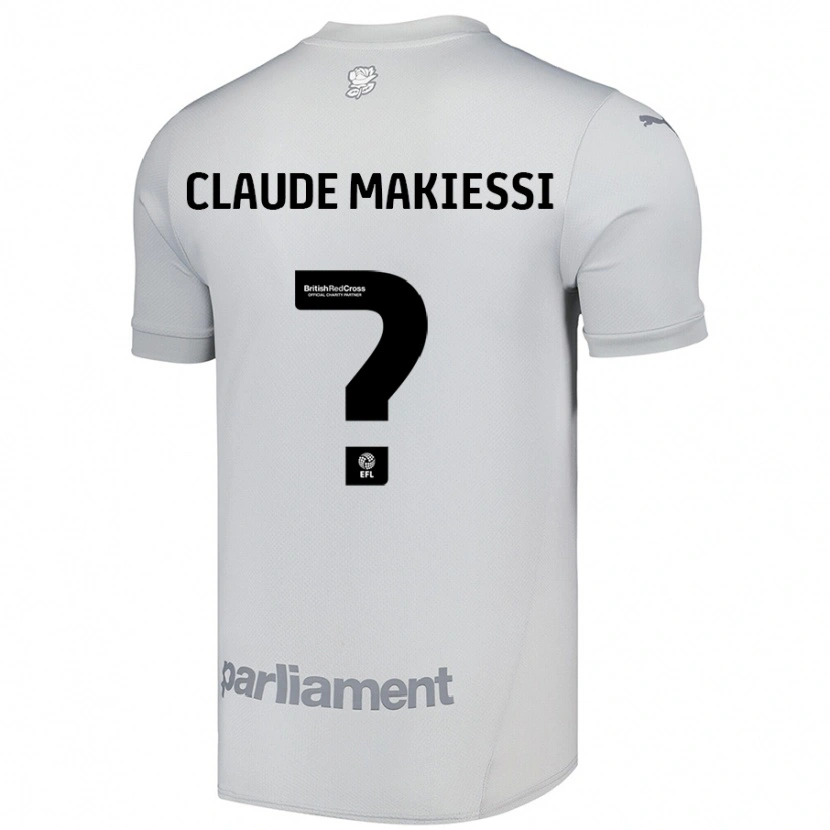 Danxen Kinderen Jean Claude Makiessi #0 Zilvergrijs Uitshirt Uittenue 2024/25 T-Shirt