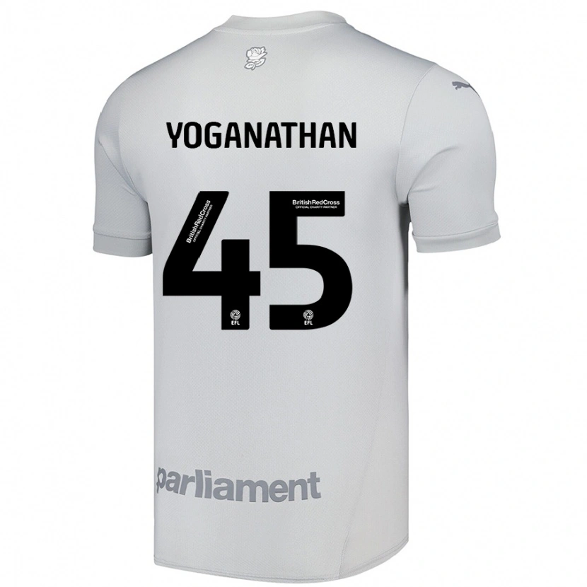 Danxen Kinderen Vimal Yoganathan #45 Zilvergrijs Uitshirt Uittenue 2024/25 T-Shirt