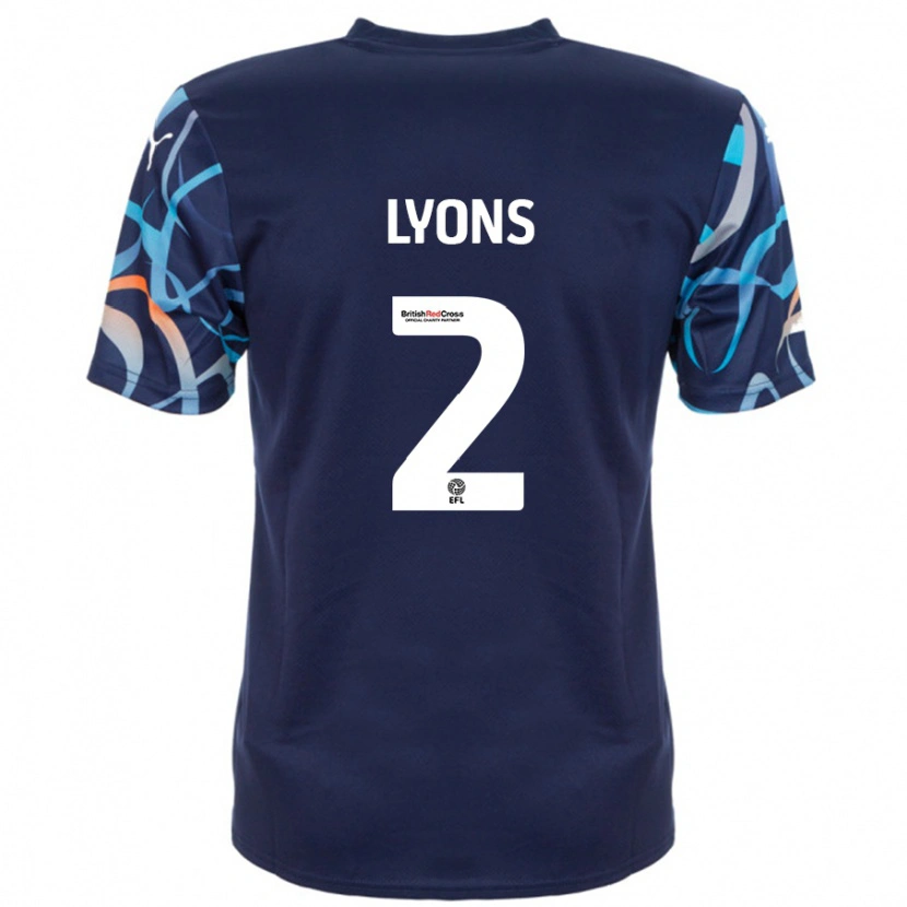 Danxen Kinderen Andy Lyons #2 Marineblauw Uitshirt Uittenue 2024/25 T-Shirt