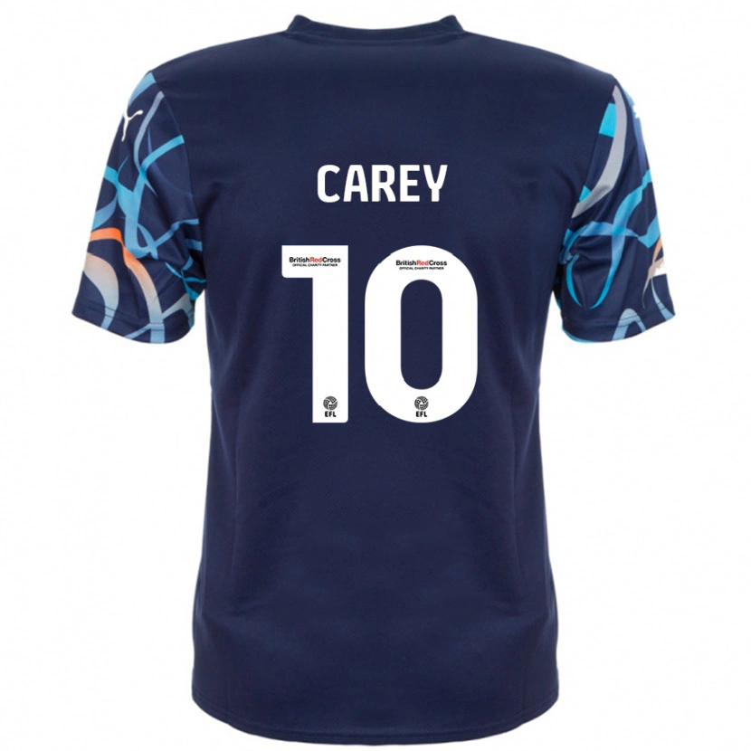 Danxen Kinderen Sonny Carey #10 Marineblauw Uitshirt Uittenue 2024/25 T-Shirt