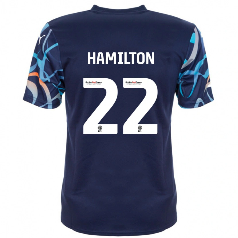 Danxen Kinderen Cj Hamilton #22 Marineblauw Uitshirt Uittenue 2024/25 T-Shirt