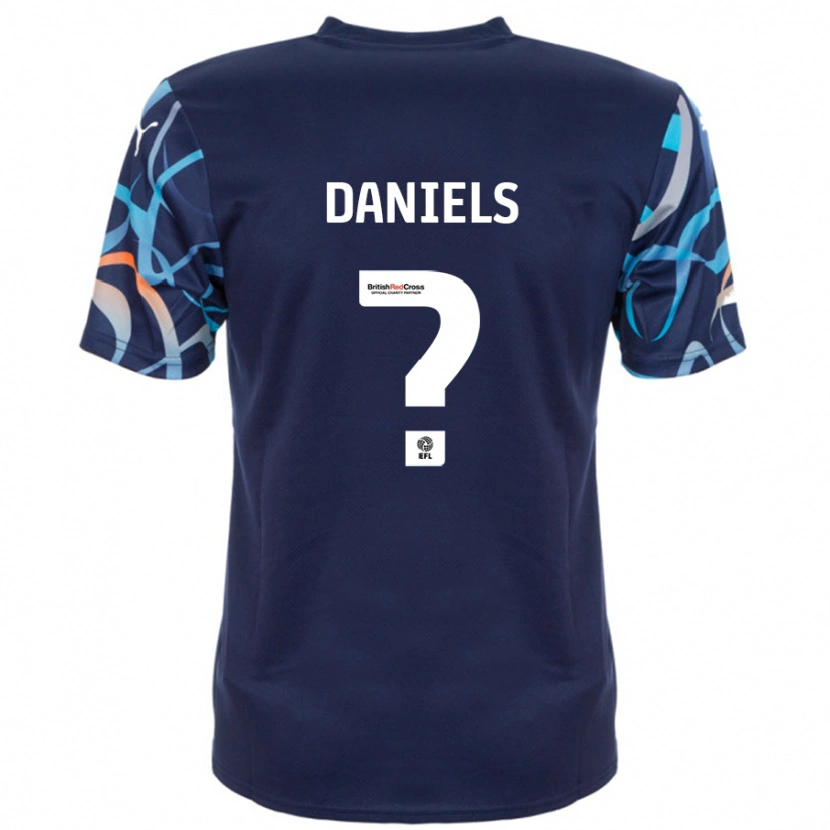 Danxen Kinderen Jake Daniels #0 Marineblauw Uitshirt Uittenue 2024/25 T-Shirt