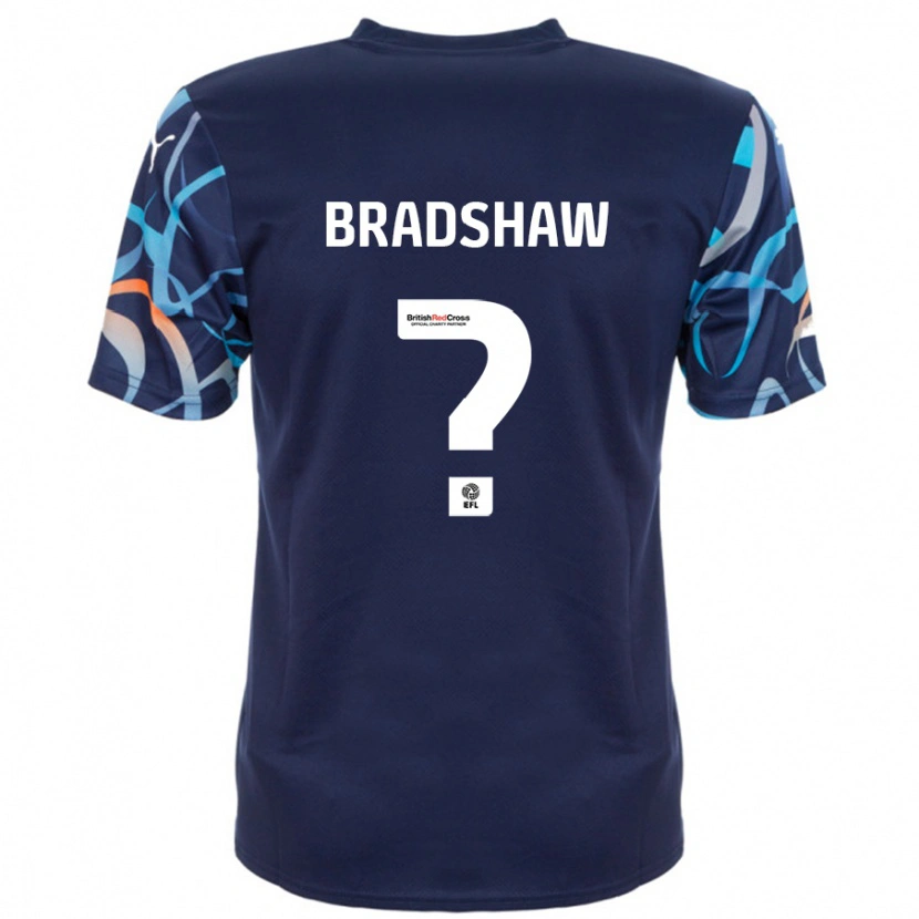 Danxen Kinderen Ashleigh Bradshaw #0 Marineblauw Uitshirt Uittenue 2024/25 T-Shirt