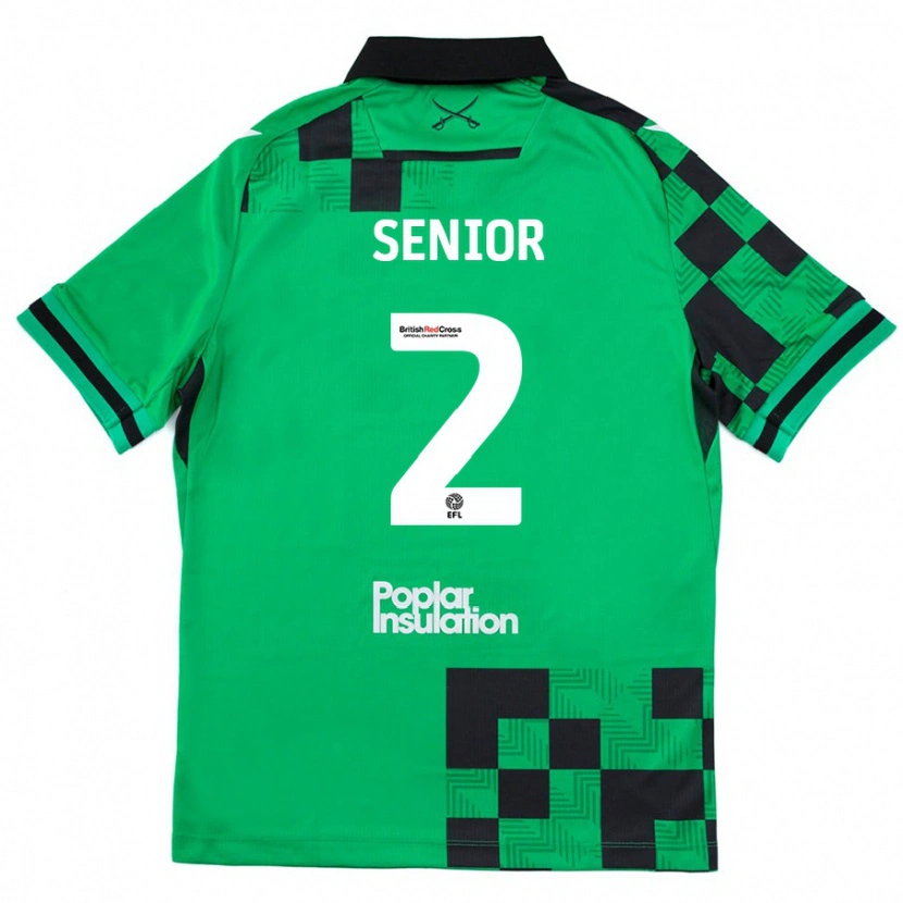 Danxen Kinderen Joel Senior #2 Groen Zwart Uitshirt Uittenue 2024/25 T-Shirt