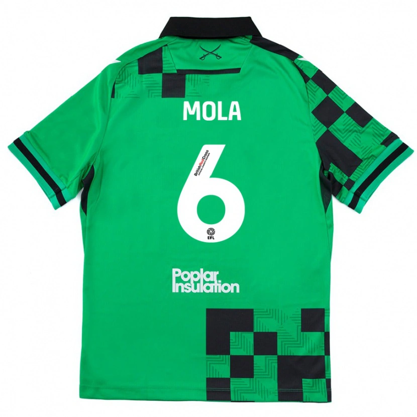 Danxen Kinderen Clinton Mola #6 Groen Zwart Uitshirt Uittenue 2024/25 T-Shirt