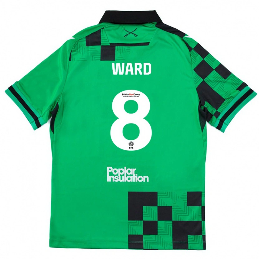 Danxen Kinderen Grant Ward #8 Groen Zwart Uitshirt Uittenue 2024/25 T-Shirt