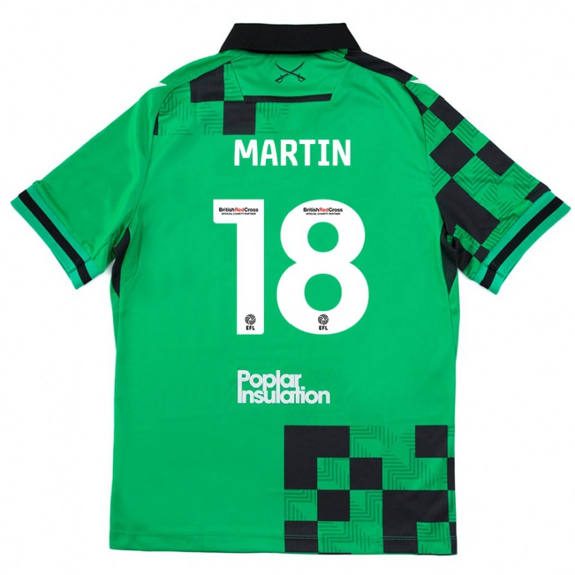 Danxen Kinderen Chris Martin #18 Groen Zwart Uitshirt Uittenue 2024/25 T-Shirt