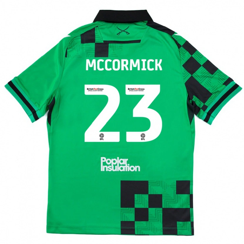 Danxen Kinderen Luke Mccormick #23 Groen Zwart Uitshirt Uittenue 2024/25 T-Shirt