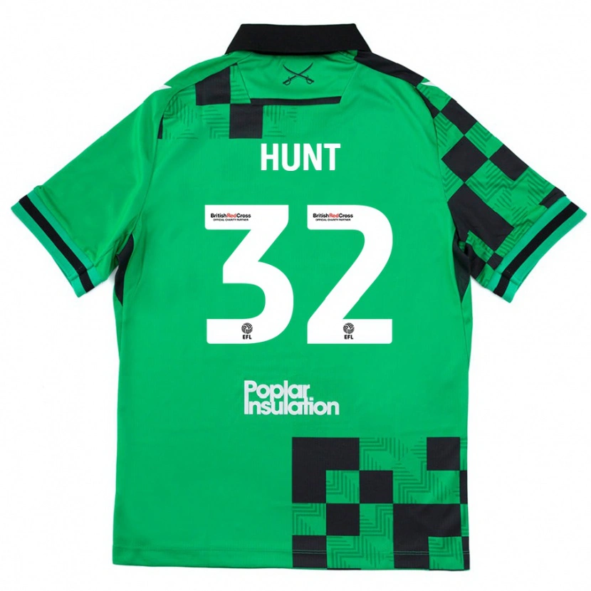 Danxen Kinderen Jack Hunt #32 Groen Zwart Uitshirt Uittenue 2024/25 T-Shirt