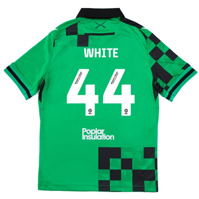 Danxen Kinderen Charlie White #44 Groen Zwart Uitshirt Uittenue 2024/25 T-Shirt