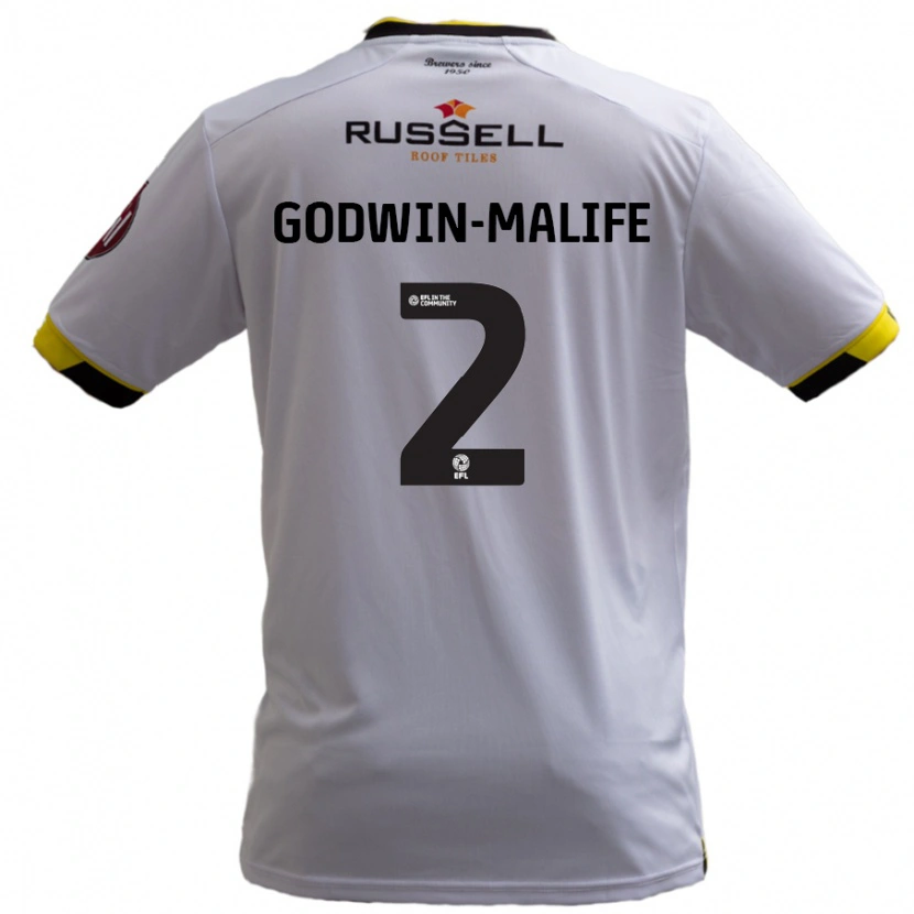 Danxen Kinderen Udoka Godwin-Malife #2 Wit Uitshirt Uittenue 2024/25 T-Shirt