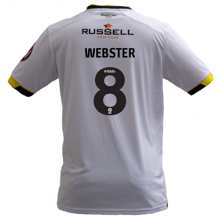 Danxen Kinderen Charlie Webster #8 Wit Uitshirt Uittenue 2024/25 T-Shirt