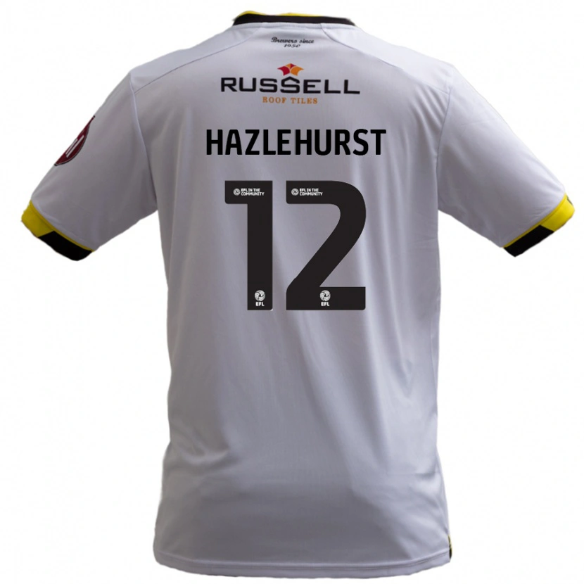 Danxen Kinderen Jack Hazlehurst #12 Wit Uitshirt Uittenue 2024/25 T-Shirt