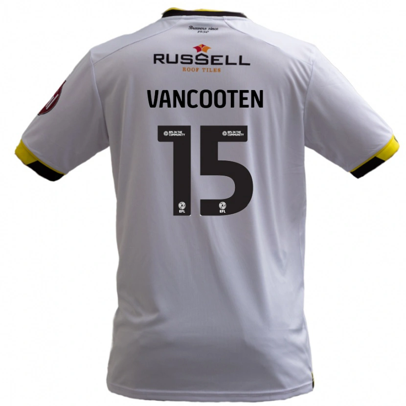 Danxen Kinderen Terence Vancooten #15 Wit Uitshirt Uittenue 2024/25 T-Shirt