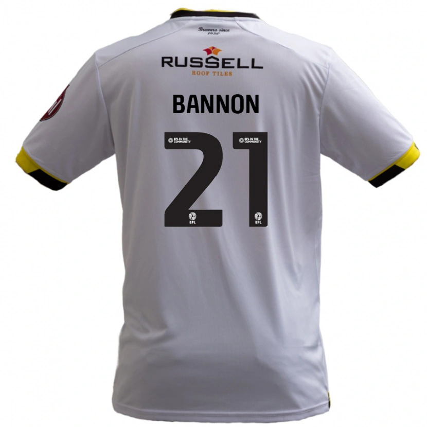 Danxen Kinderen Alex Bannon #21 Wit Uitshirt Uittenue 2024/25 T-Shirt