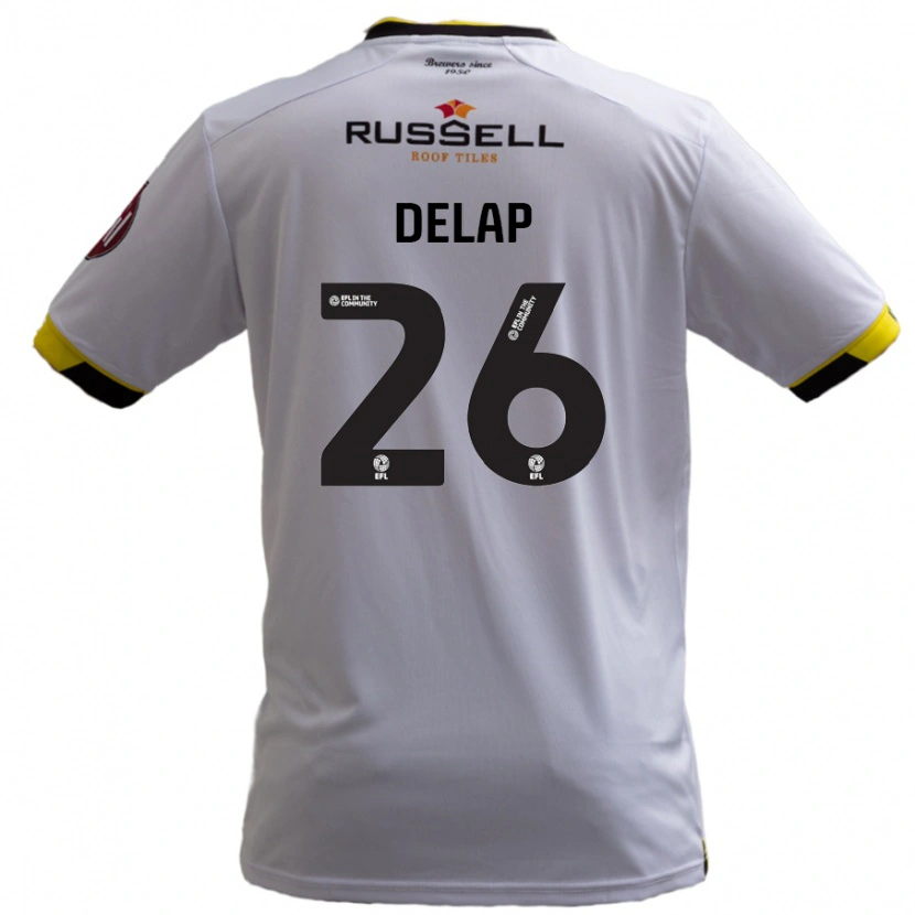 Danxen Kinderen Finn Delap #26 Wit Uitshirt Uittenue 2024/25 T-Shirt