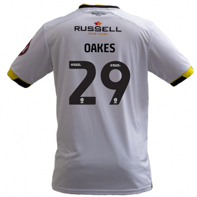 Danxen Kinderen Toby Oakes #29 Wit Uitshirt Uittenue 2024/25 T-Shirt