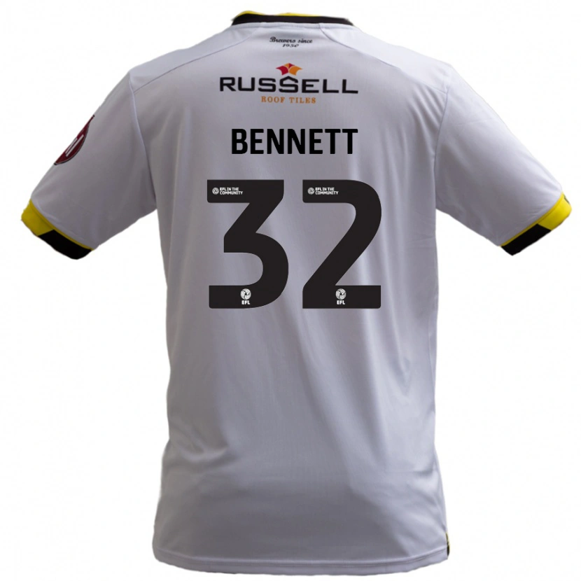 Danxen Kinderen Mason Bennett #32 Wit Uitshirt Uittenue 2024/25 T-Shirt