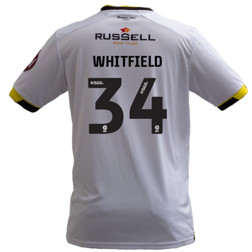 Danxen Kinderen Ben Whitfield #34 Wit Uitshirt Uittenue 2024/25 T-Shirt