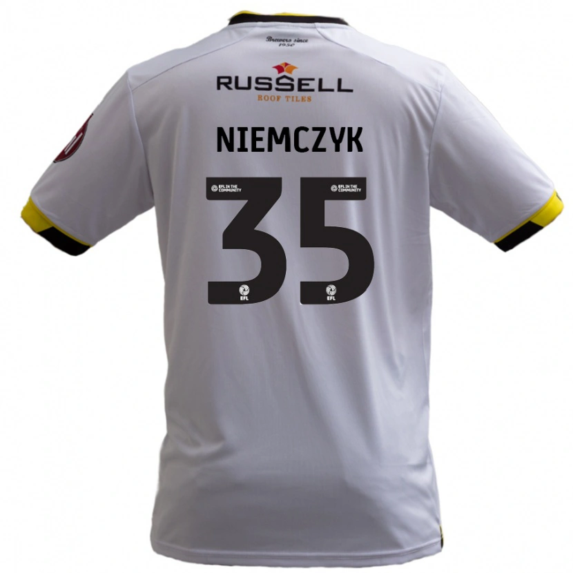 Danxen Kinderen Jakub Niemczyk #35 Wit Uitshirt Uittenue 2024/25 T-Shirt