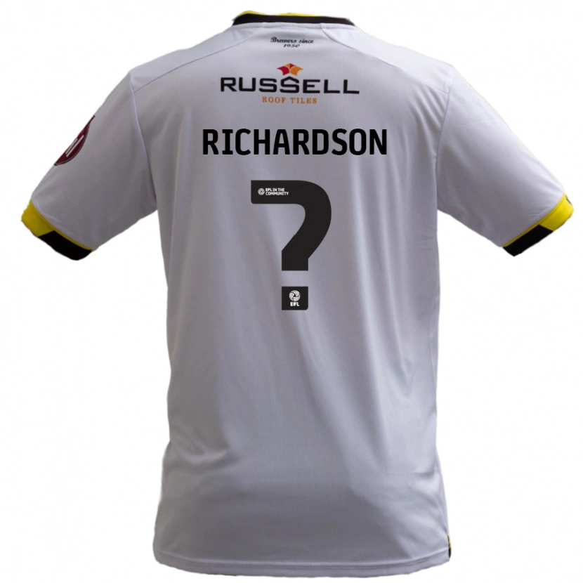 Danxen Kinderen Matty Richardson #0 Wit Uitshirt Uittenue 2024/25 T-Shirt