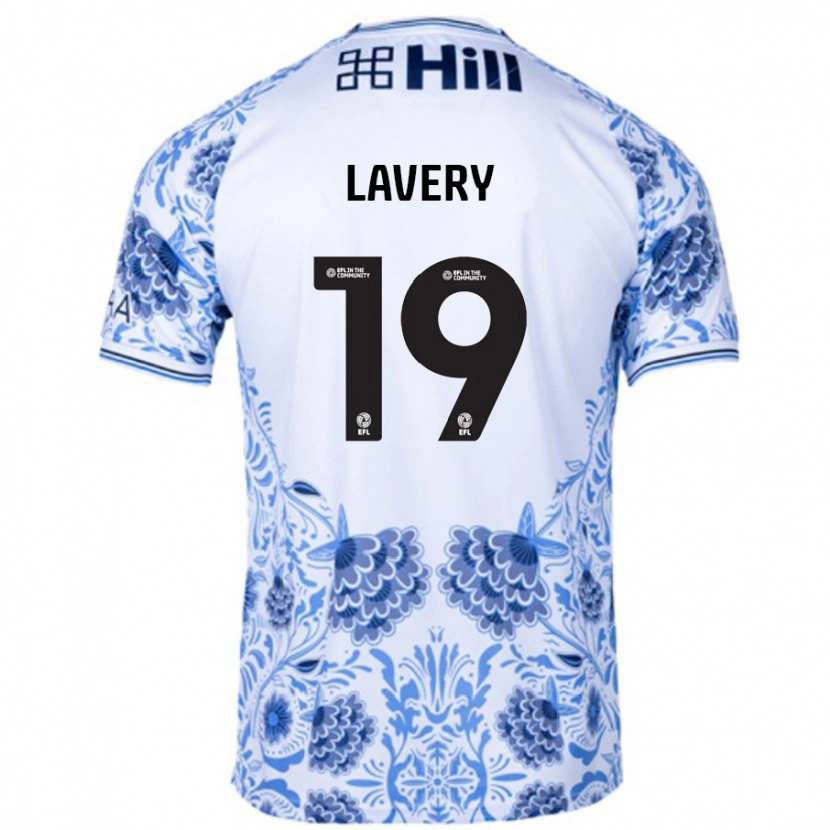 Danxen Kinderen Shayne Lavery #19 Wit Blauw Uitshirt Uittenue 2024/25 T-Shirt