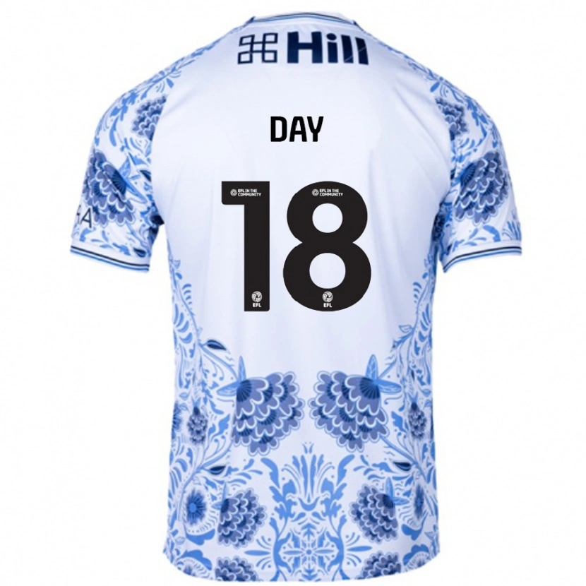 Danxen Kinderen Niamh Day #18 Wit Blauw Uitshirt Uittenue 2024/25 T-Shirt