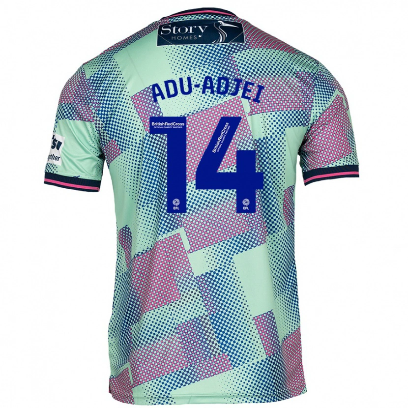 Danxen Kinderen Daniel Adu-Adjei #14 Groen Uitshirt Uittenue 2024/25 T-Shirt