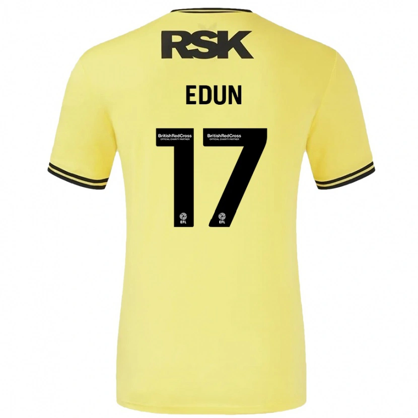 Danxen Kinderen Tayo Edun #17 Geel Zwart Uitshirt Uittenue 2024/25 T-Shirt