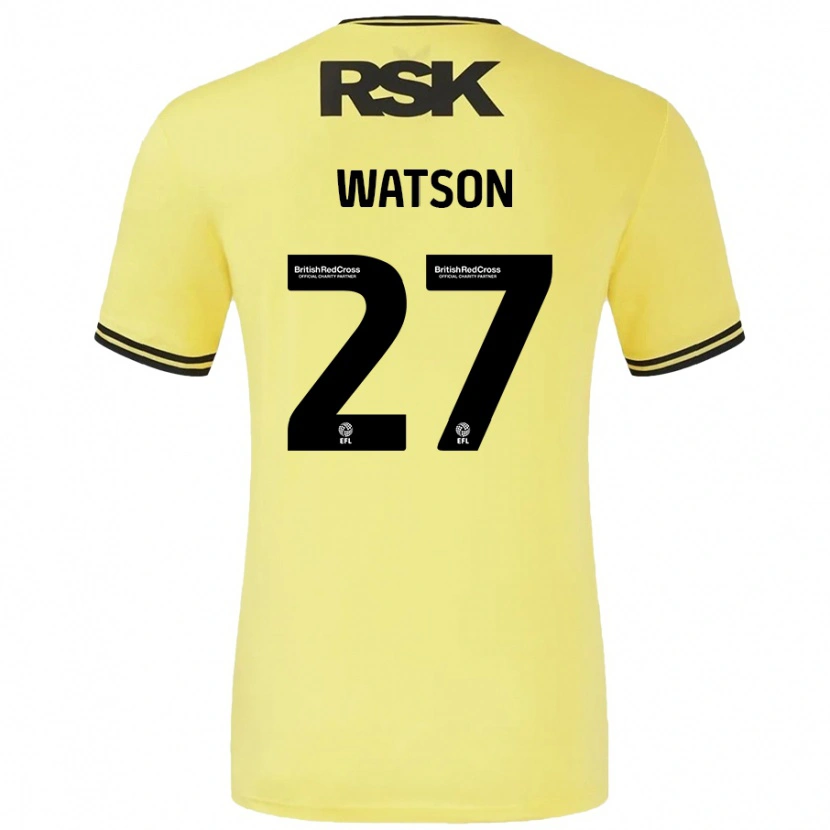 Danxen Kinderen Tennai Watson #27 Geel Zwart Uitshirt Uittenue 2024/25 T-Shirt