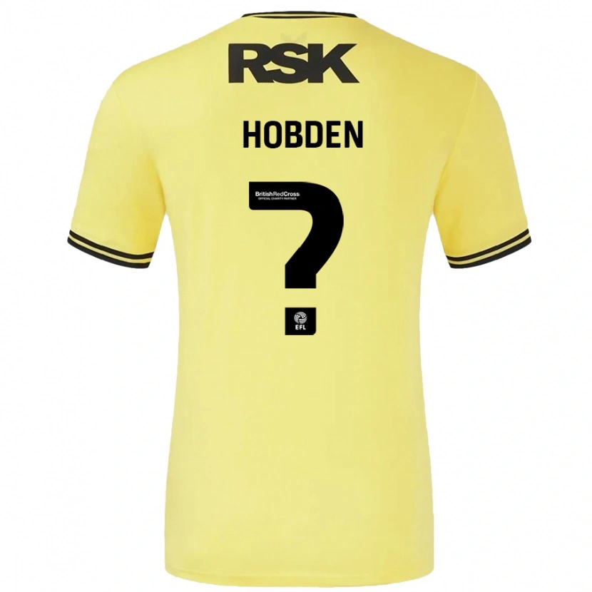 Danxen Kinderen Ollie Hobden #0 Geel Zwart Uitshirt Uittenue 2024/25 T-Shirt