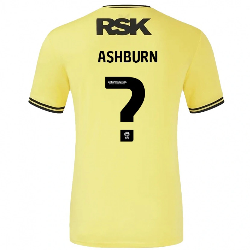 Danxen Kinderen Luke Ashburn #0 Geel Zwart Uitshirt Uittenue 2024/25 T-Shirt