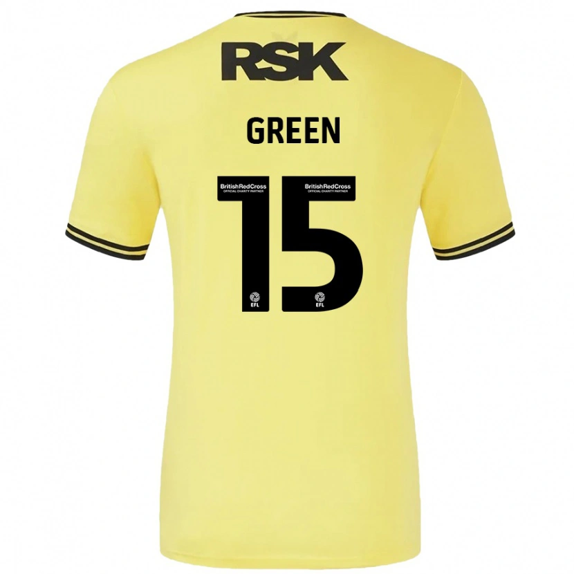 Danxen Kinderen Kayleigh Green #15 Geel Zwart Uitshirt Uittenue 2024/25 T-Shirt