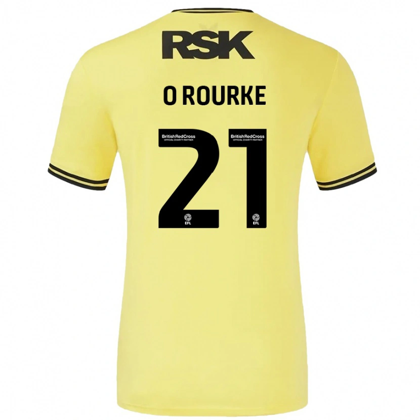 Danxen Kinderen Sophie O'rourke #21 Geel Zwart Uitshirt Uittenue 2024/25 T-Shirt